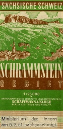 Schrammsteingebeit 1:25000 1950