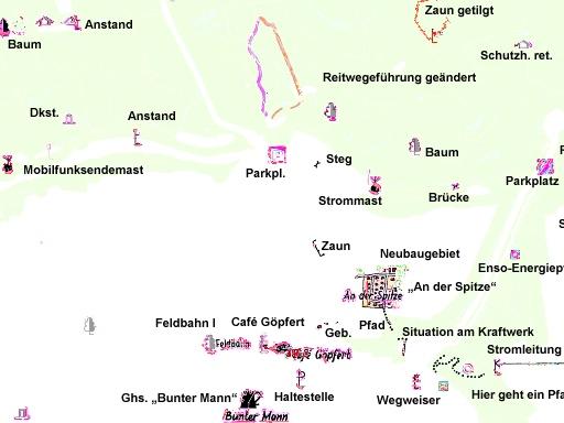 Änderungen in der Karte „Tharandter Wald“ zwischen 1. und 2. Auflage