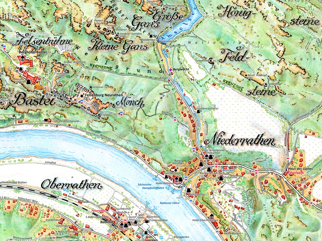 Ortskarte Kurort Rathen