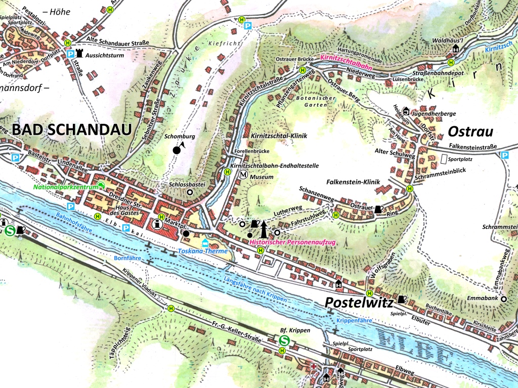 Stadtplan Bad Schandau