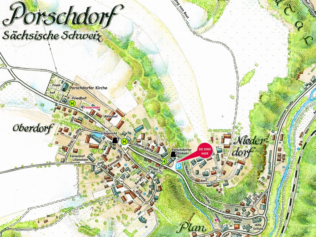 Orttafel Porschdorf
