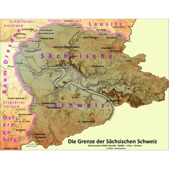 Relief Sächsische Schweiz